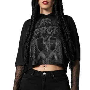 Killstar Dark Forces Cropped Hoodie